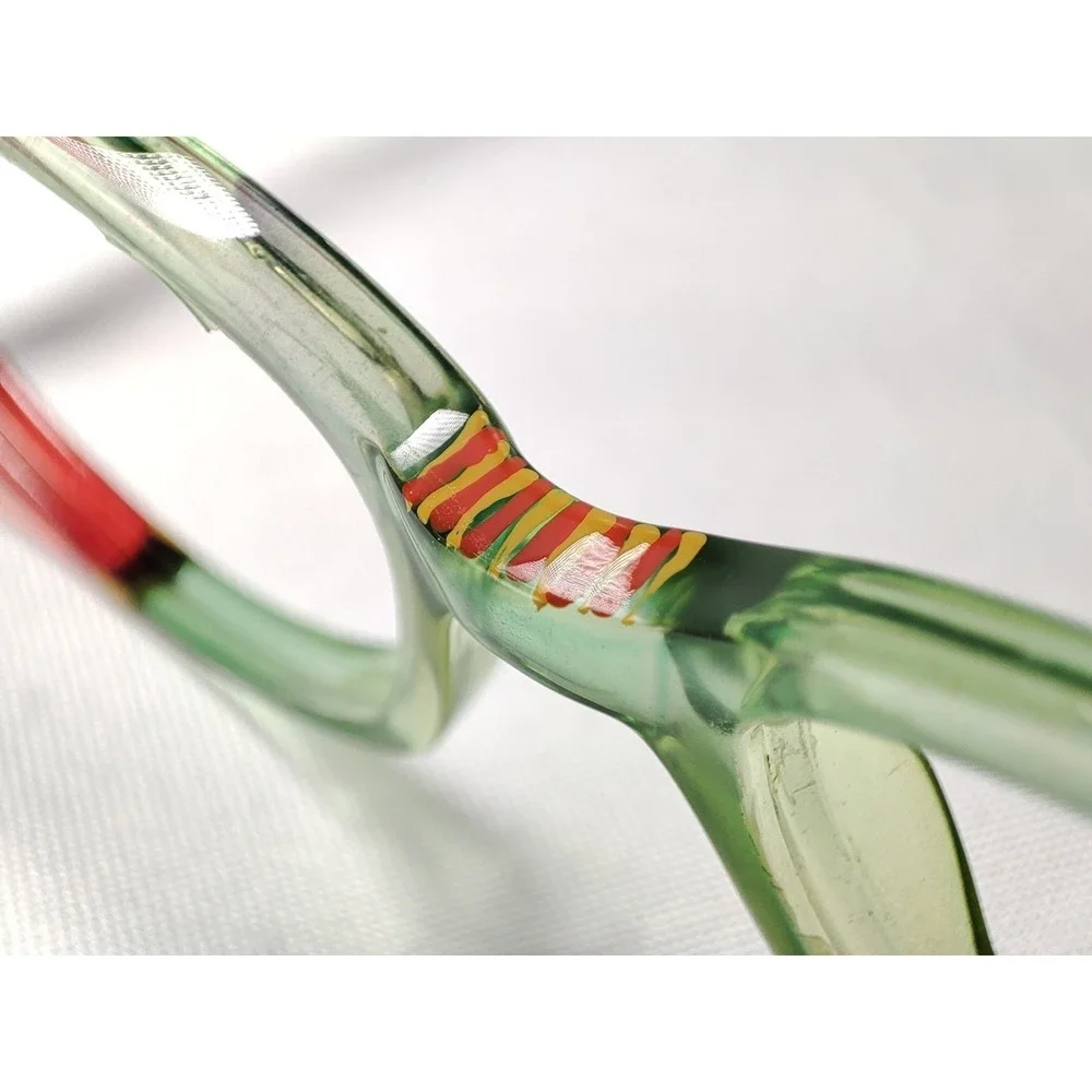 Ronit Furst 2321 Eyeglass Frames Handpainted Multicolor Oval Full Rim 53-18-135